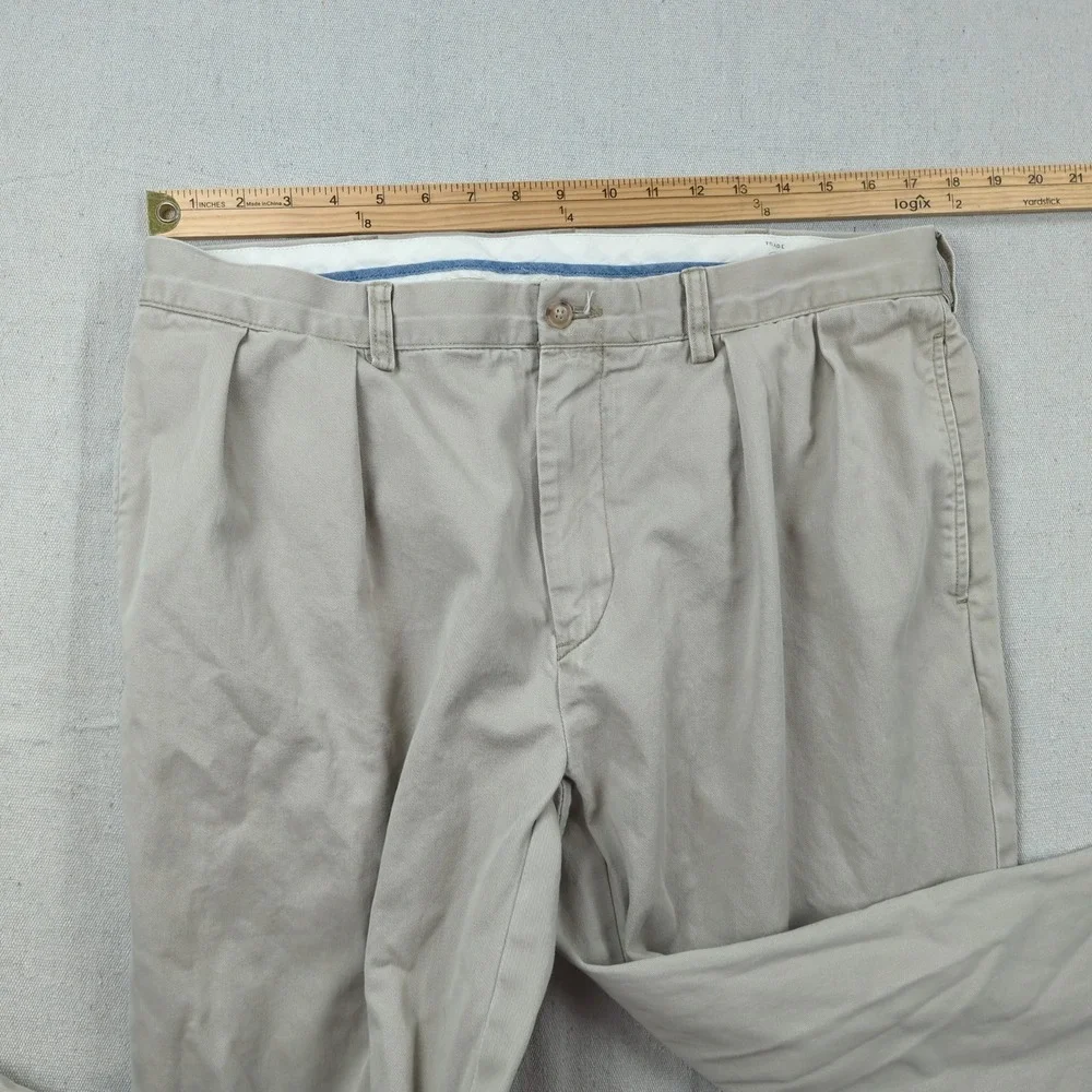 Vintage Polo Ralph Lauren Pants Mens 36x29 Khaki Pleated Preppy